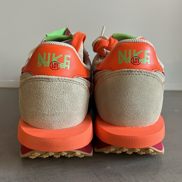 Nike x CLOT x sacai LDWaffle Orange Blaze Sneakers - Picture 4 of 12